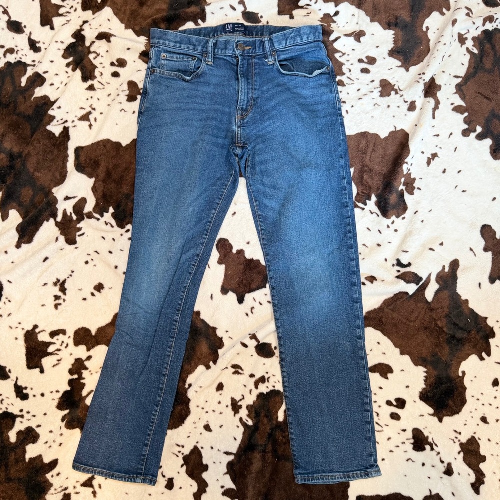 Gap Straight Jeans Mens 30x30 Blue Medium Wash Gap For Good Classic Casual Denim